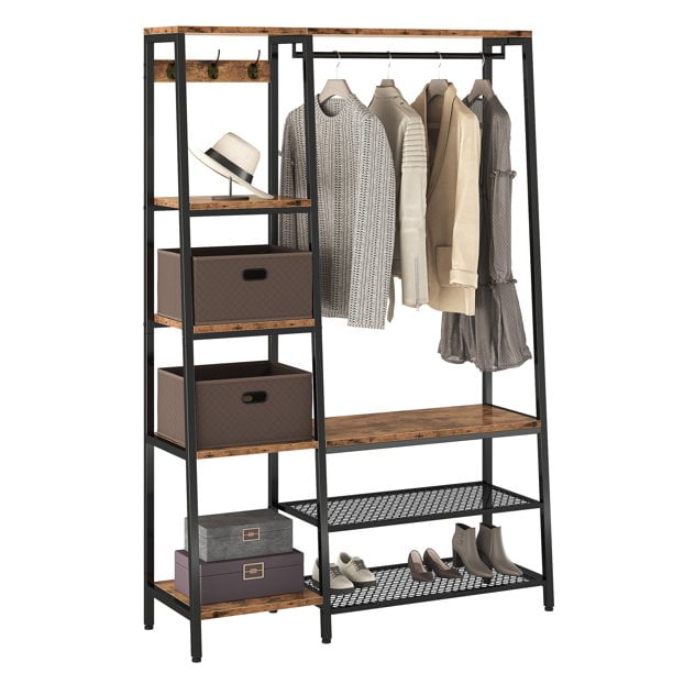 The MODERNO – 4-in-1 Clothes Stand & Shoe Bench