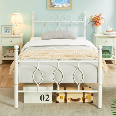 The LUMEA N – White Metal Single Bed