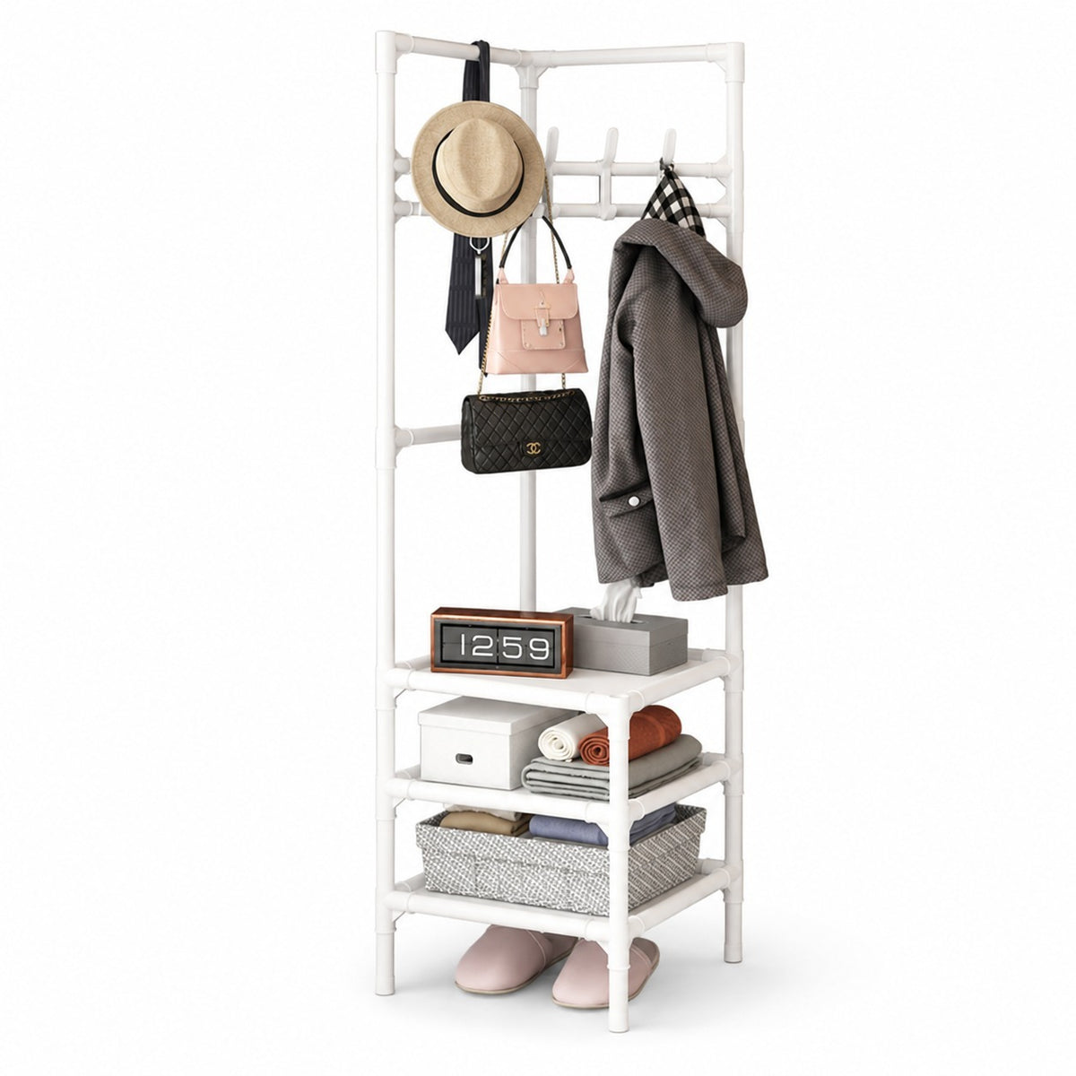 The BLANCA N white corner rack