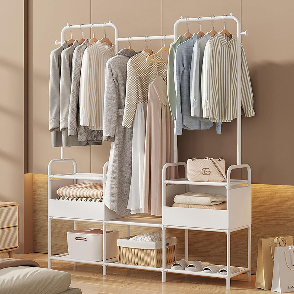 The LUNA Dual-Layer Clothes Rack with Storage Bag