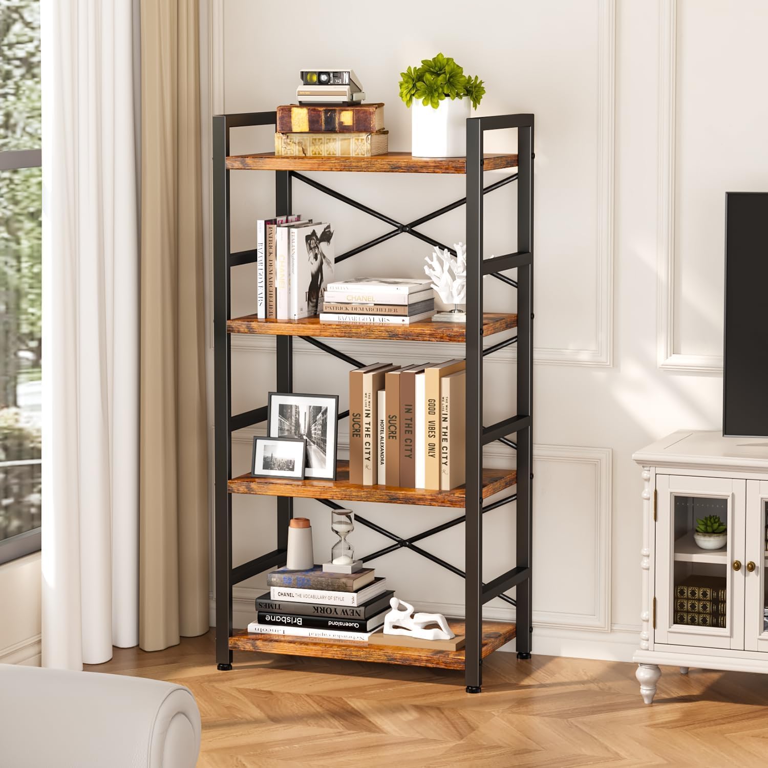 The XELRA – 4-Tier Bookshelf