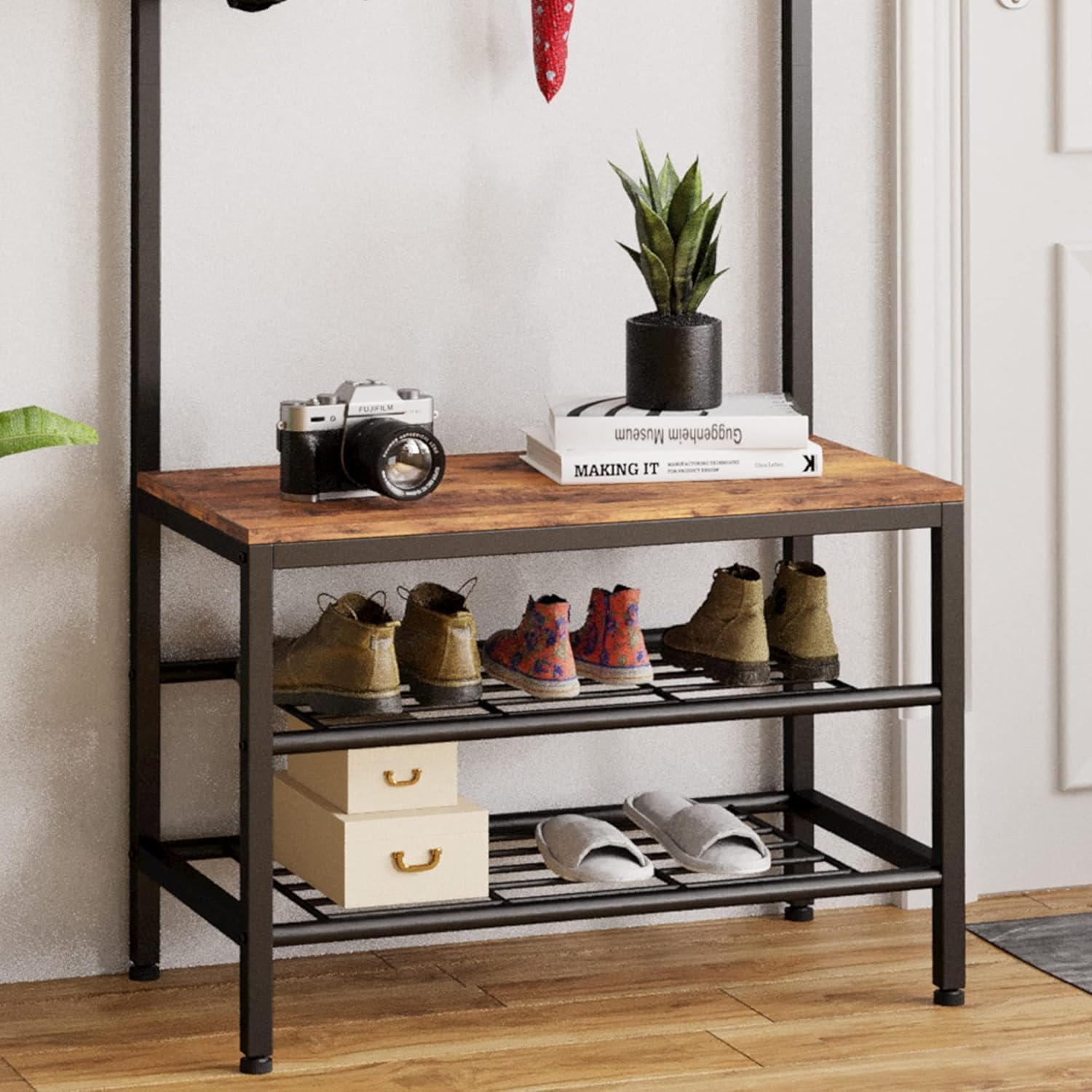 The HAVEN – Hall Tree with Shoe Storage Bench