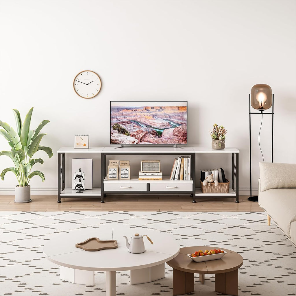 TV UNIT ARDENO WITH 2 FABRIC DRAWERS