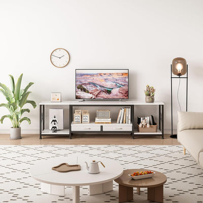 TV UNIT ARDENO WITH 2 FABRIC DRAWERS