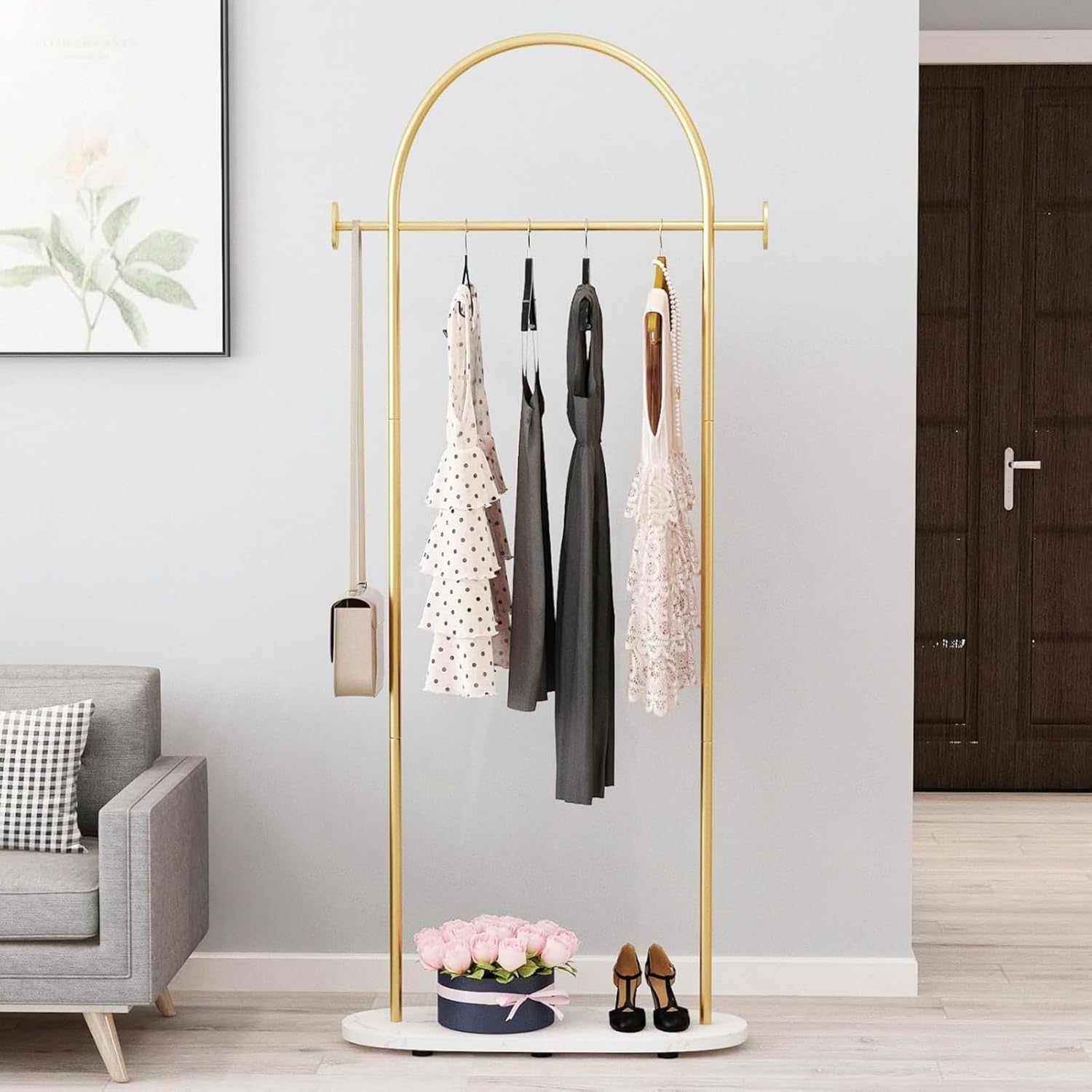 The AURÉLIA – Golden Marble Coat Stand