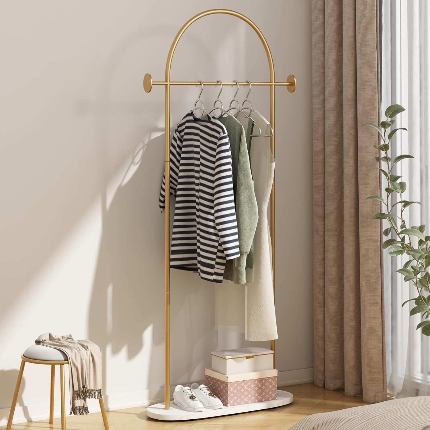 The AURÉLIA – Golden Marble Coat Stand