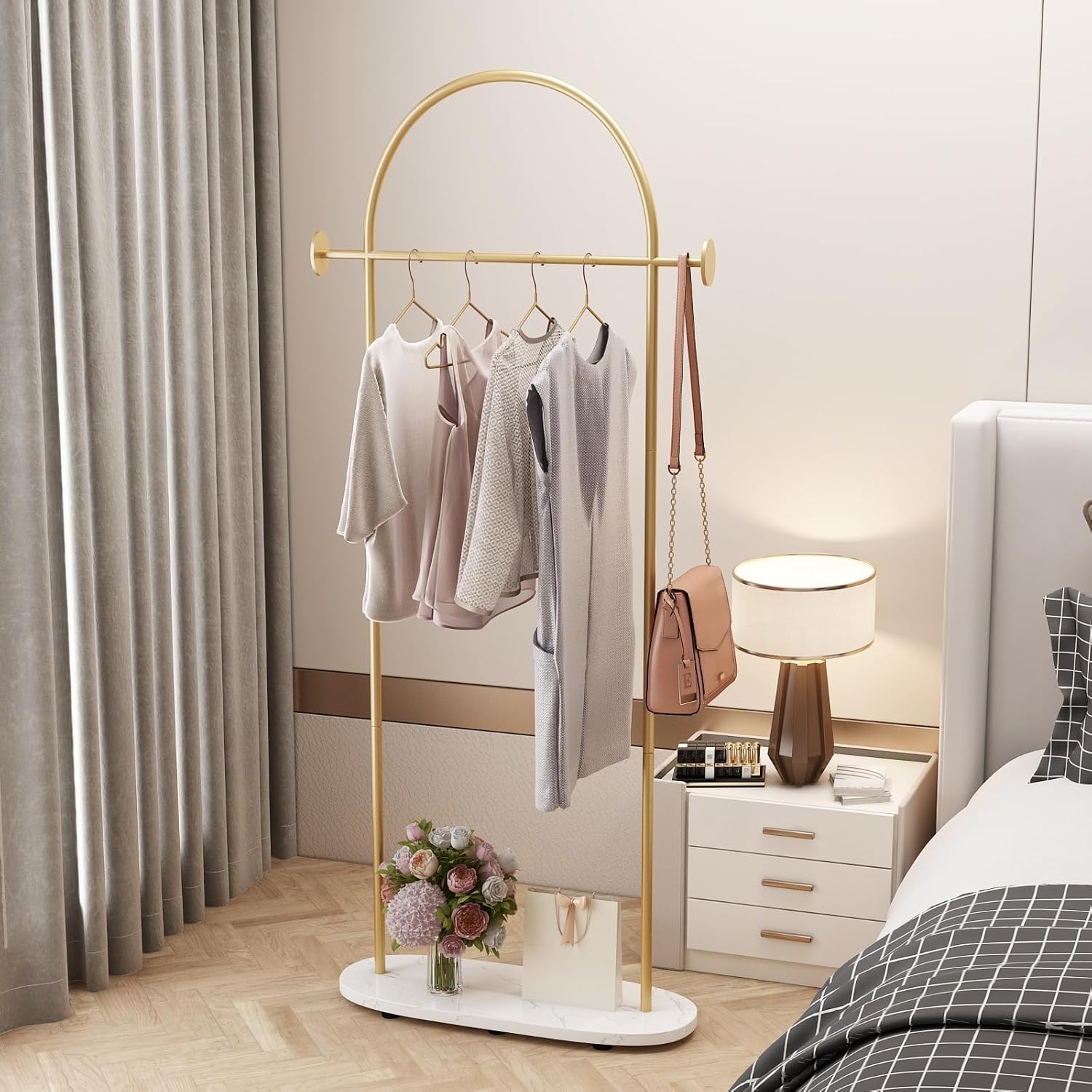 The AURÉLIA – Golden Marble Coat Stand