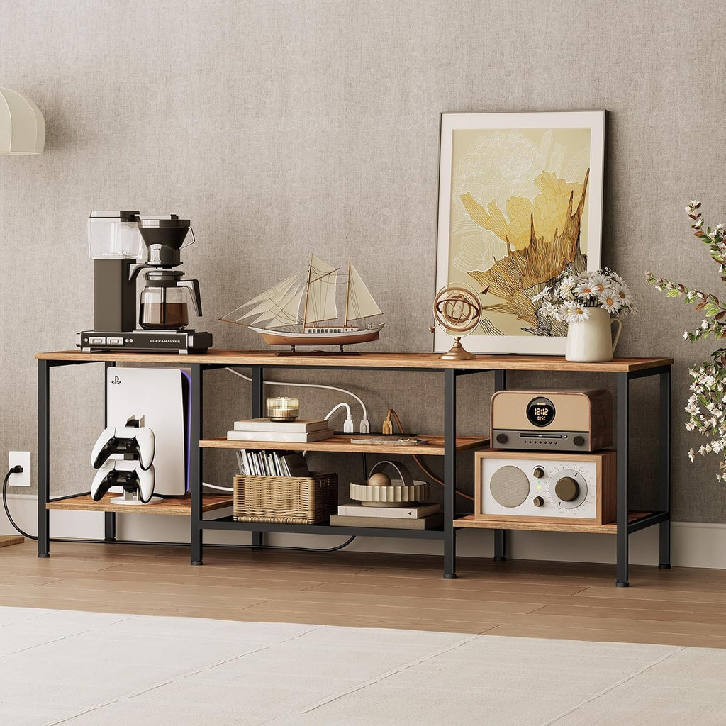 TV UNIT VERMONT WITH BUILT-IN POWER OUTLETS-VERBR