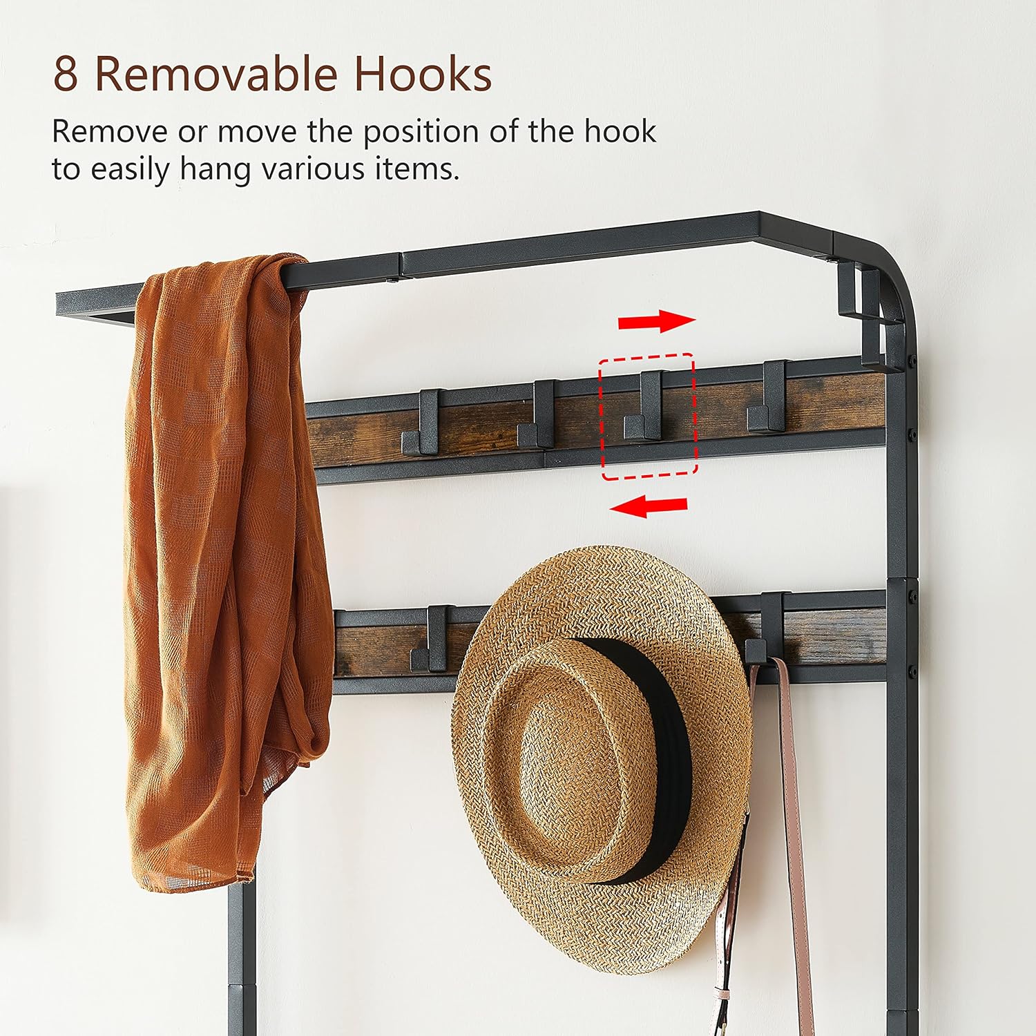 The RAVEN – 4-in-1  Coat Rack & Shoe Bench