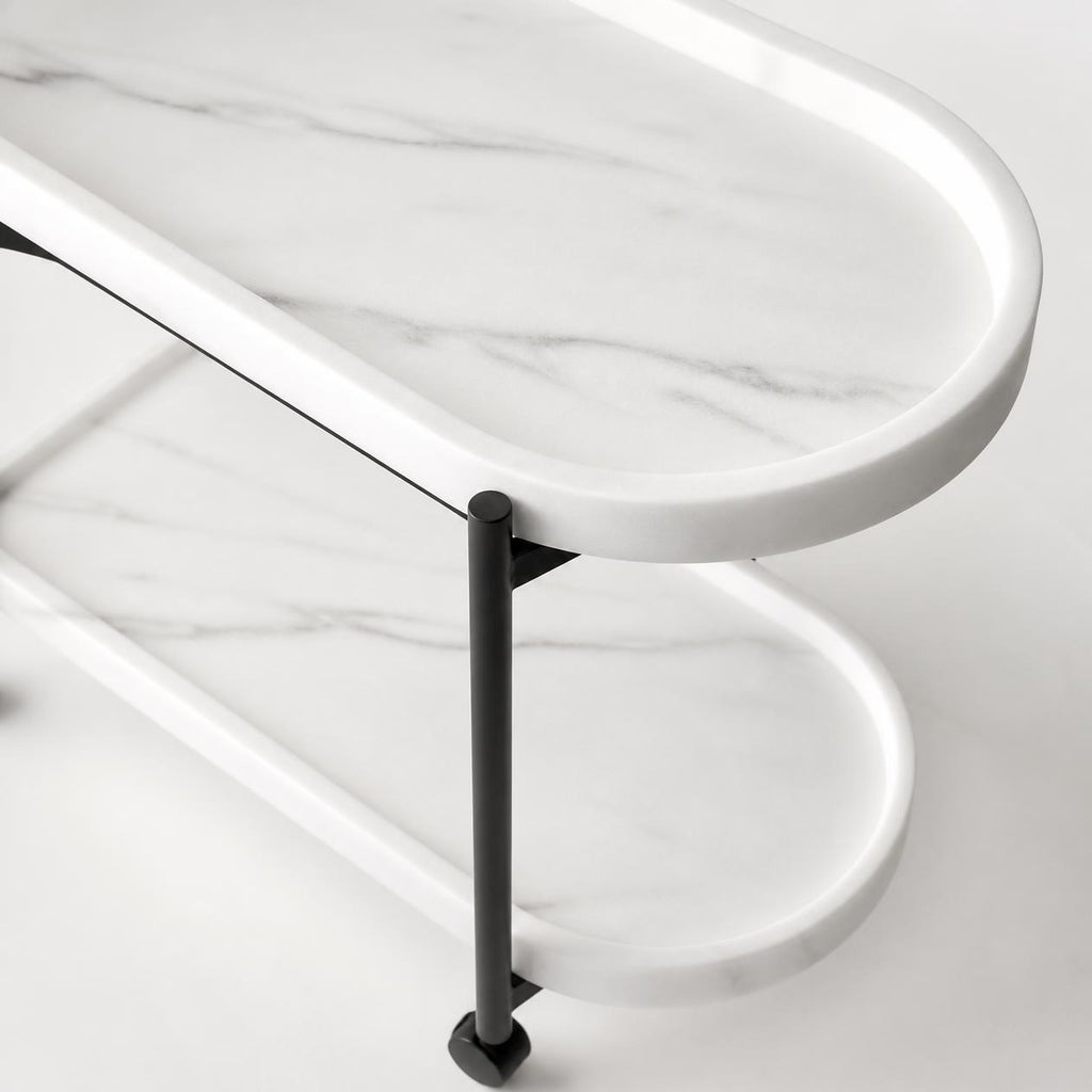 The SERVA N – 2-Tier Rolling Serving Cart