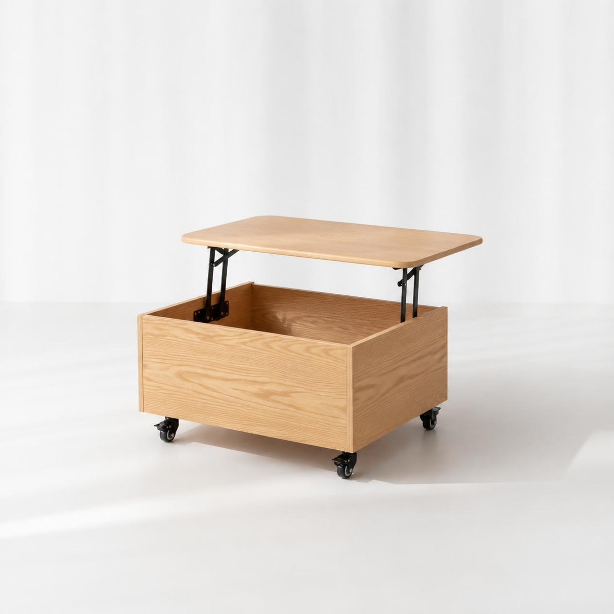 The ROLLA N – Rolling Lift-Top Table with Storage