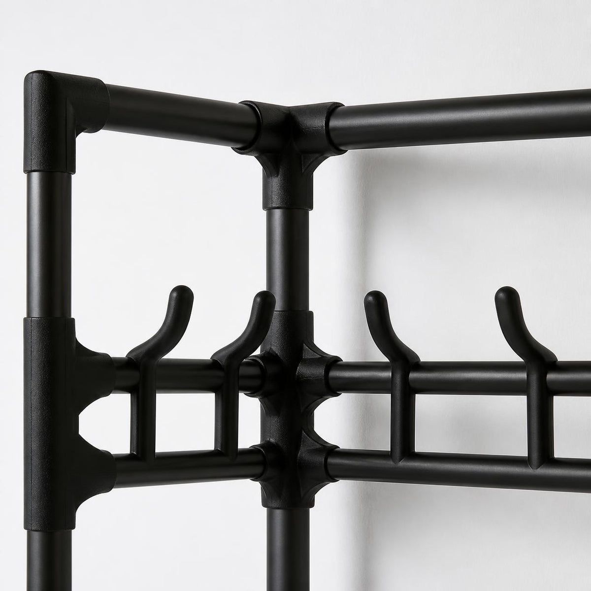 The NOCTIS N – Black Corner Rack with 10 Hooks