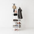 The BLANCA N – White Corner Rack with 10 Hooks