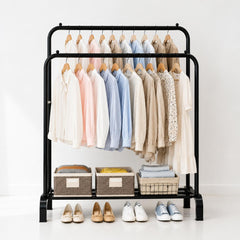 The MAISON N – Double Clothes Rack with Storage Shelf
