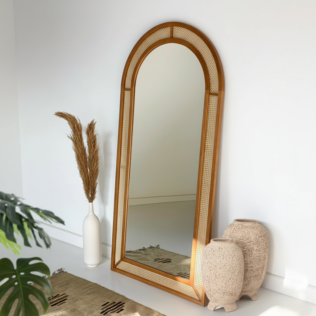 Rattan Full-Length Mirror