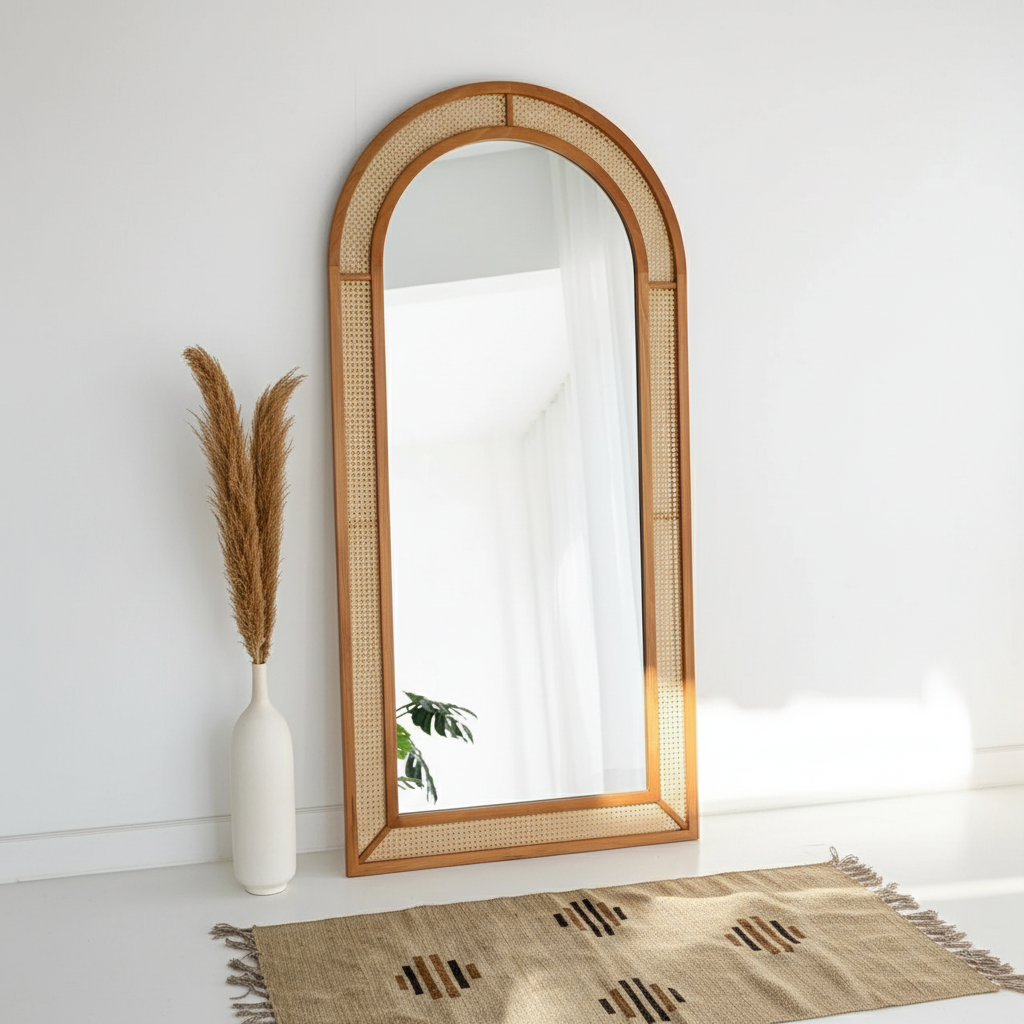 Rattan Full-Length Mirror