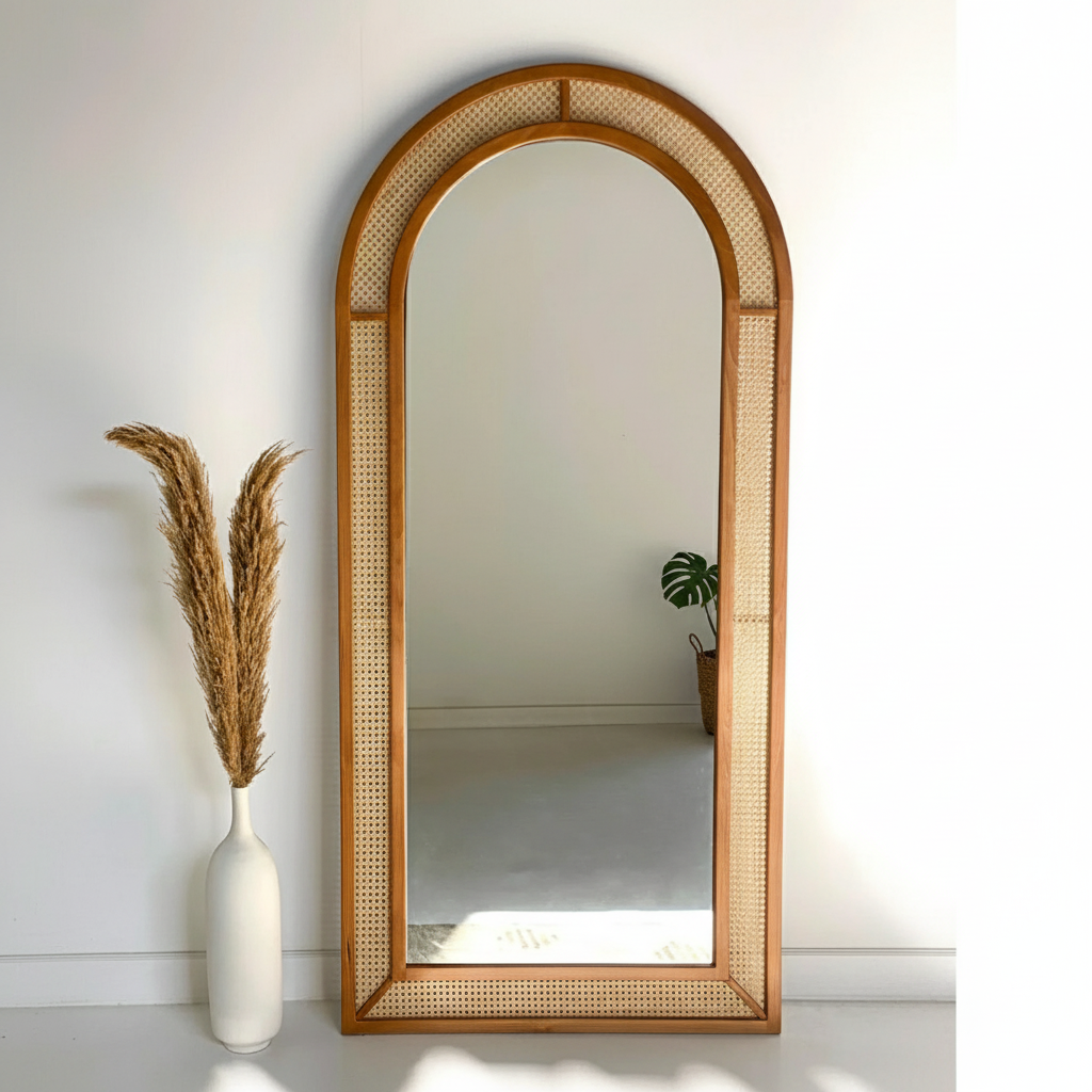 Rattan Full-Length Mirror