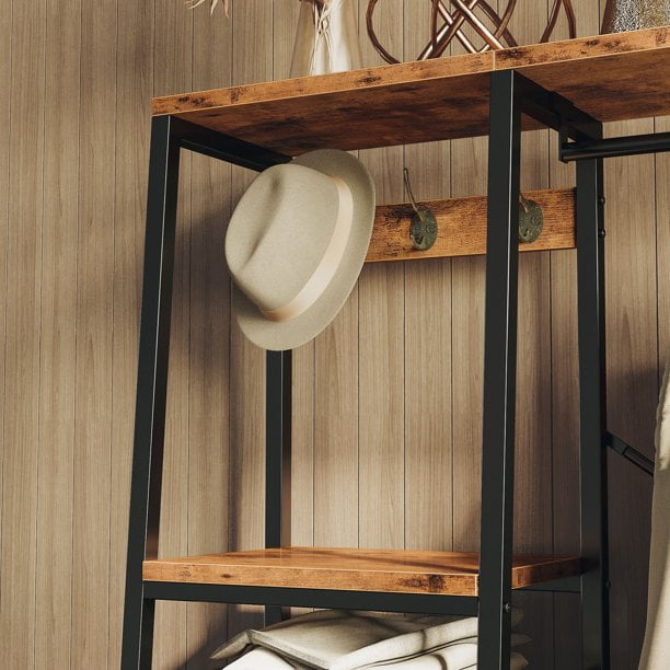 The MODERNO – 4-in-1 Clothes Stand & Shoe Bench