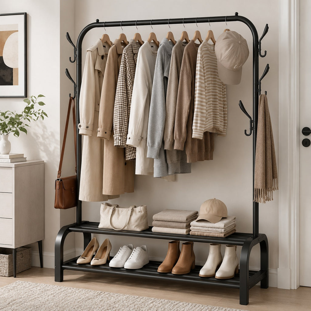 The ONYXA N clothes and shoe rack