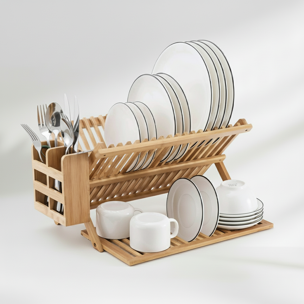 DRAIN LA2 – Foldable Bamboo Dish Rack