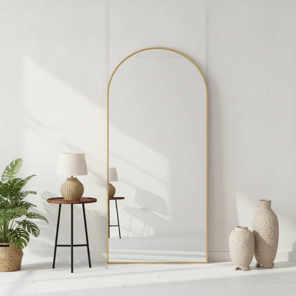 The AURIS – Arched Gold Full-Length Mirror