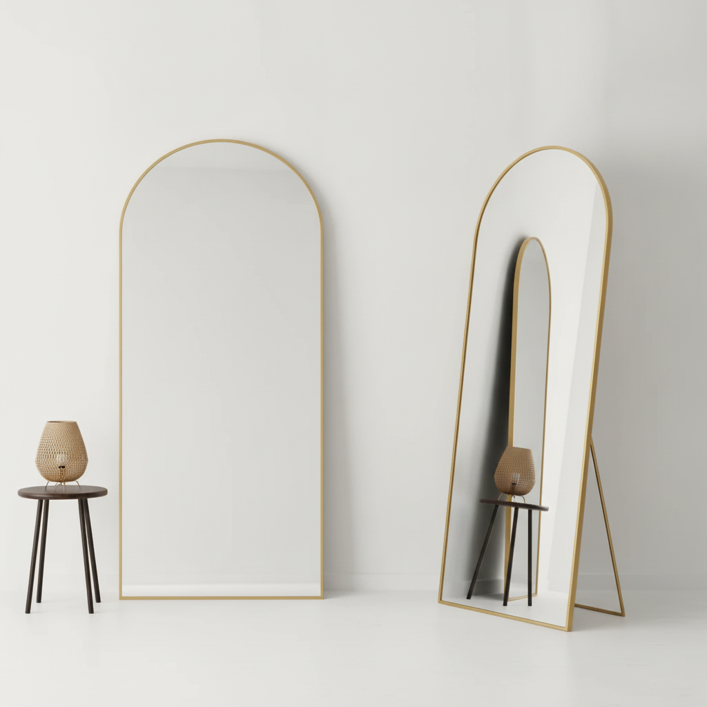 The AURIS – Arched Gold Full-Length Mirror